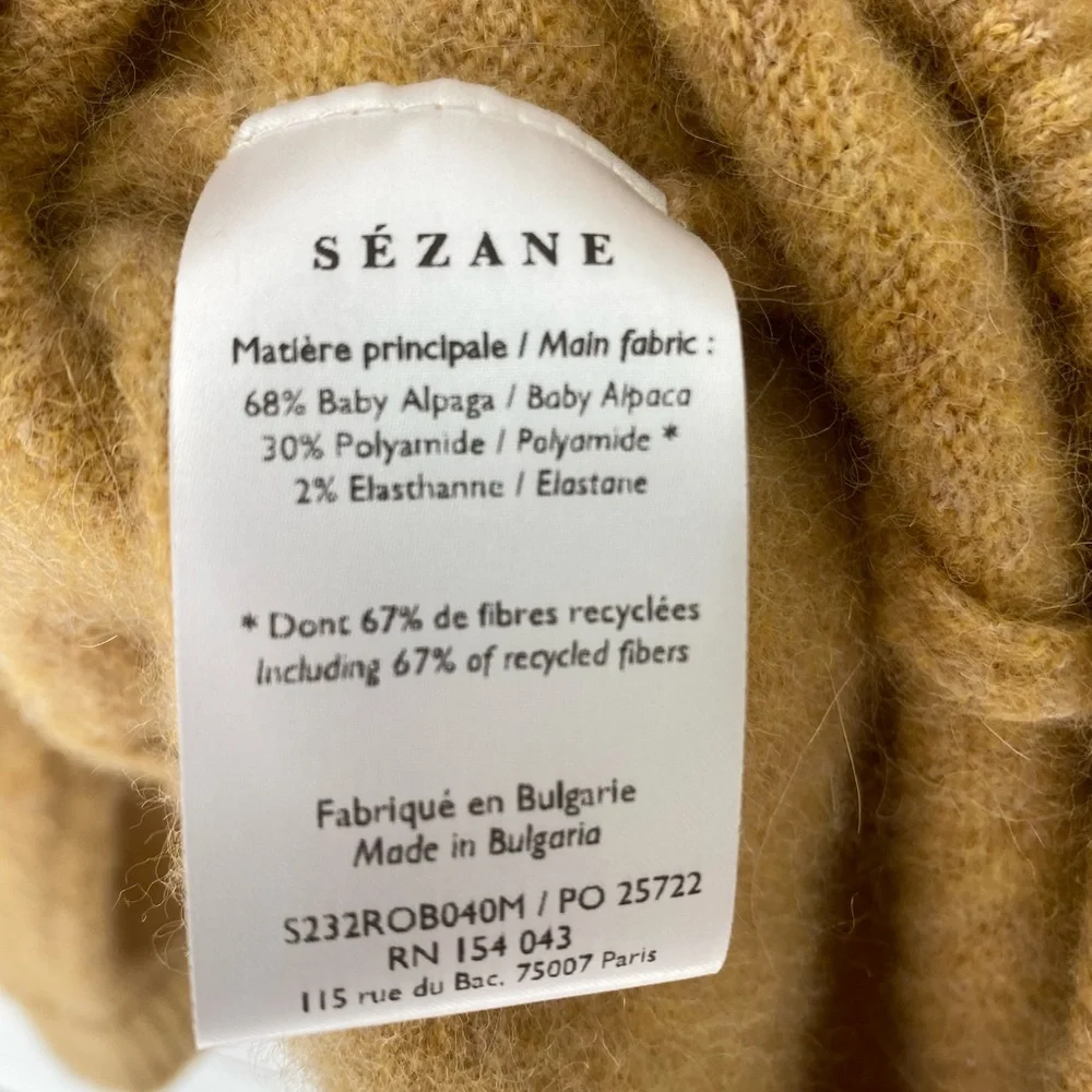 Sézane Long Sleeve Dress in Mustard - Picture 4 of 4